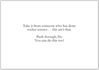 Motivational quote on a white background