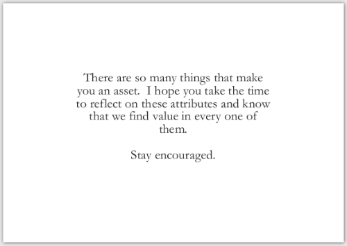 Motivational quote on a white background