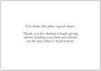Text on a white background expressing gratitude for support and assistance.