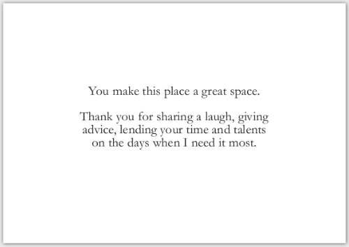 Text on a white background expressing gratitude for support and assistance.
