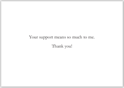Simple text message on a white background
